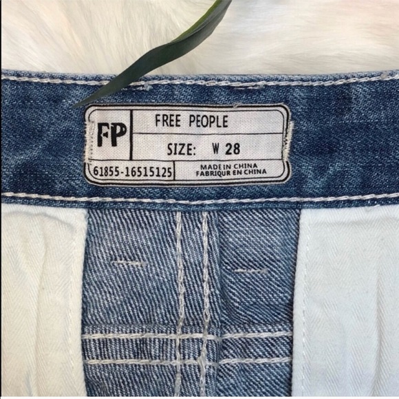 Free People Blue Solid Mini Shorts sz28 - Picture 6 of 8